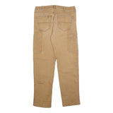 GRAVEL GEAR Mens Cotton Blend Beige Regular Fit Straight Leg Trousers W34 L32