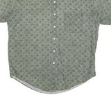 CHAPS RALPH LAUREN Mens Green Pattern Cotton Blend Shirt L Relaxed Fit Casual
