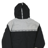 ADIDAS Mens Black & Grey Outdoor Jacket M Polyester Blend Zip Hooded Casual