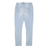 ONLY Womens Slim Light Blue Denim Jeans Cotton Blend W30 L30 Zip Casual