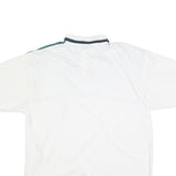 IZOD Mens White & Green Short Sleeve Golf Polo Shirt L Cotton Blend Casual