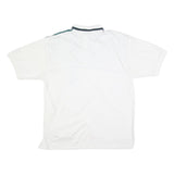 IZOD Mens White & Green Short Sleeve Golf Polo Shirt L Cotton Blend Casual