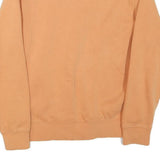 NIKE Mens Orange Crew Neck S Cotton Blend Sweatshirt Long Sleeve Casual