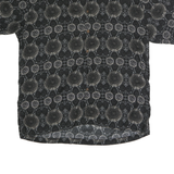 OCEAN PACIFIC Mens Black & Cream Cotton Shirt L Floral Pattern Casual Beachwear