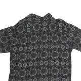 OCEAN PACIFIC Mens Black & Cream Cotton Shirt L Floral Pattern Casual Beachwear
