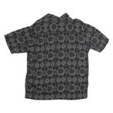 OCEAN PACIFIC Mens Black & Cream Cotton Shirt L Floral Pattern Casual Beachwear