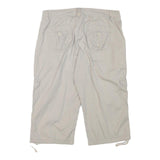 GLORIA VANDERBILT Womens Beige Casual Cargo Shorts XL W34 Comfortable Cotton