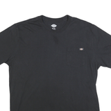 DICKIES Mens Black Pocket T-Shirt XL Short Sleeve Crew Neck Cotton Blend Casual
