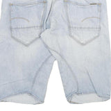 G-STAR Mens Denim Blue Casual Shorts 2XL W36 Cotton Blend Comfortable Fit