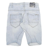 G-STAR Mens Denim Blue Casual Shorts 2XL W36 Cotton Blend Comfortable Fit