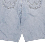WRANGLER Mens Denim Shorts Light Blue XL W33 Classic Fit Cotton Blend