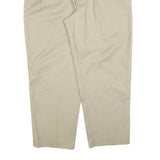 DICKIES Mens Cotton Blend Beige Relaxed Straight Trousers W38 L28 Casual