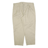 DICKIES Mens Cotton Blend Beige Relaxed Straight Trousers W38 L28 Casual