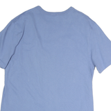 CHAMPION Mens Blue Cotton Logo Graphic T-Shirt L Short Sleeve Crew Neck