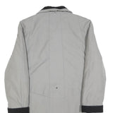 Womens Grey & Black Casual Jacket M Polyester Blend Plain Zip Button Pockets