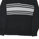 CHAPS Mens Black & Grey Patterned Pullover Jumper Crew Neck Basic Knit M