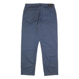 CALVIN KLEIN Mens Cotton Blue Regular Straight Trousers W34 L32 Casual Wear