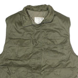 TRUCKER Mens Green Cotton Zip Jacket XL Utility Pockets Casual Workwear Outdoor