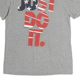 NIKE Mens Grey Just Do It Graphic T-Shirt M Short Sleeve Crew Neck Sportswear