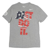 NIKE Mens Grey Just Do It Graphic T-Shirt M Short Sleeve Crew Neck Sportswear
