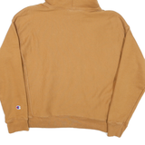 CHAMPION Womens Brown Pullover Hoodie L Classic Cotton Blend Casual Sweatshirt