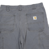 CARHARTT Mens Grey Workwear Relaxed Fit Cotton Blend Shorts XL W32 Utility