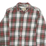 REDHEAD Mens Red Green White Check Shirt M Cotton Casual Long Sleeve Button