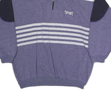 FREE SPORT Womens Purple & Grey Colourblock 1/4 Zip Sweatshirt M Sport Casual