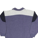 FREE SPORT Womens Purple & Grey Colourblock 1/4 Zip Sweatshirt M Sport Casual