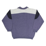 FREE SPORT Womens Purple & Grey Colourblock 1/4 Zip Sweatshirt M Sport Casual