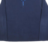 FILA Mens Navy Blue Pullover Plain 1/4 Zip Polyester XL Sports Jumper Cozy