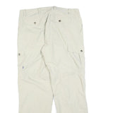 FJALLRAVEN Womens Polyester Blend Beige Regular Cargo Trousers W34 L30 Outdoor