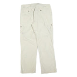 FJALLRAVEN Womens Polyester Blend Beige Regular Cargo Trousers W34 L30 Outdoor