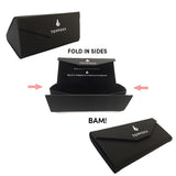 Black Foldable Sunglasses Case
