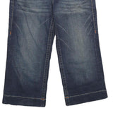 TRUE RELIGION Womens Denim Blue Shorts M W29 Cropped Casual