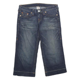 TRUE RELIGION Womens Denim Blue Shorts M W29 Cropped Casual