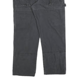 DICKIES Mens Regular Fit Black Cotton Blend Workwear Trousers W34 L30 Utility