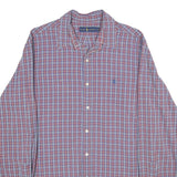 RALPH LAUREN Mens Blue & Red Check Cotton Shirt L Casual Classic Fit