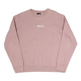 ELLESSE Womens Pink Cotton Blend Crew Neck UK 14 Sweatshirt Casual Pullover