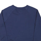 CHAMPION Mens Navy Blue Logo Crew Neck M Cotton Blend Pullover Sweatshirt