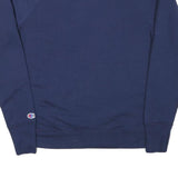 CHAMPION Mens Navy Blue Logo Crew Neck M Cotton Blend Pullover Sweatshirt