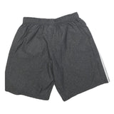 ADIDAS Mens Grey Casual Shorts L W30 Polyester Blend 3 Stripe Sportswear