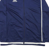 ADIDAS Mens Navy Blue White Sports Zip Jacket L Polyester Blend Track Top