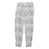 MICHAEL KORS Womens Viscose White & Black Regular Drawstring Trousers W24 L26