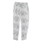 MICHAEL KORS Womens Viscose White & Black Regular Drawstring Trousers W24 L26