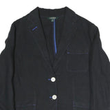 LAUREN RALPH LAUREN Womens Black Button Jacket UK 8 Polyester Blend Classic