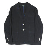 LAUREN RALPH LAUREN Womens Black Button Jacket UK 8 Polyester Blend Classic