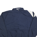 REEBOK Mens Navy & White Zip Jacket XL Polyester Sportstyle Athletic Casual