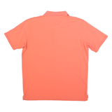 NAUTICA Mens Orange Short Sleeve Plain M Cotton Blend Polo Shirt Classic Style