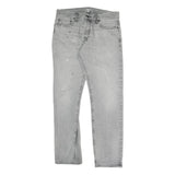 CARHARTT WIP Mens Jeans Grey Regular Straight Denim Medium W34 L30 Workwear Zip